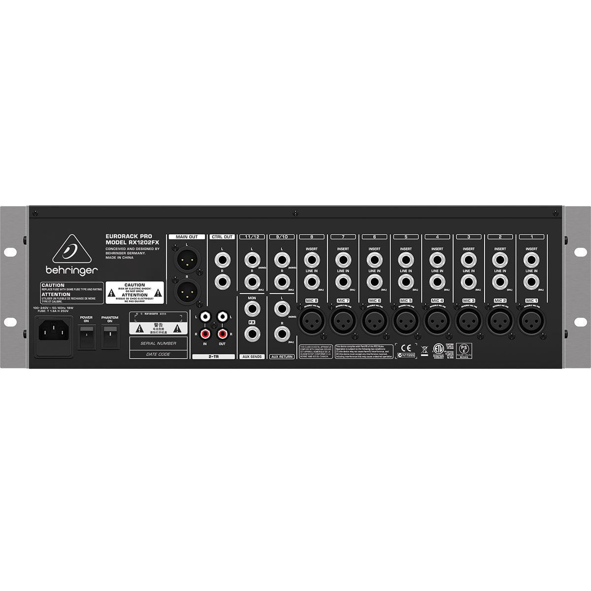 behringer eurorack pro rx1202fx mixer